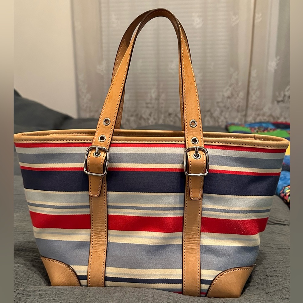 Coach Mini Hamptons Striped Tote